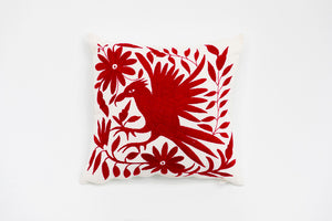 Otomi Hand-Embroidered Square Pillow