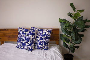 Otomi Square Embroidery Pillow-Extra Large